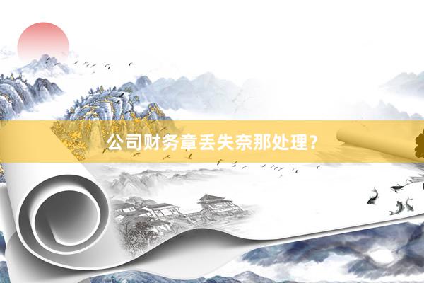 公司财务章丢失奈那处理？